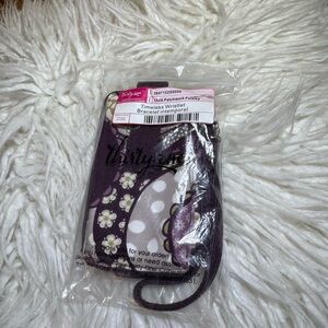 Thirty-One Purple Gray Paisley Wristlet Wallet NWT